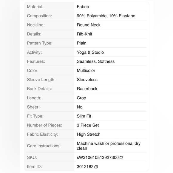 SHEIN Easithlete 3pcs Rib-Knit Sports Tank
Top Workout Tank Tops Fitted Shirt - Picture 6 of 6